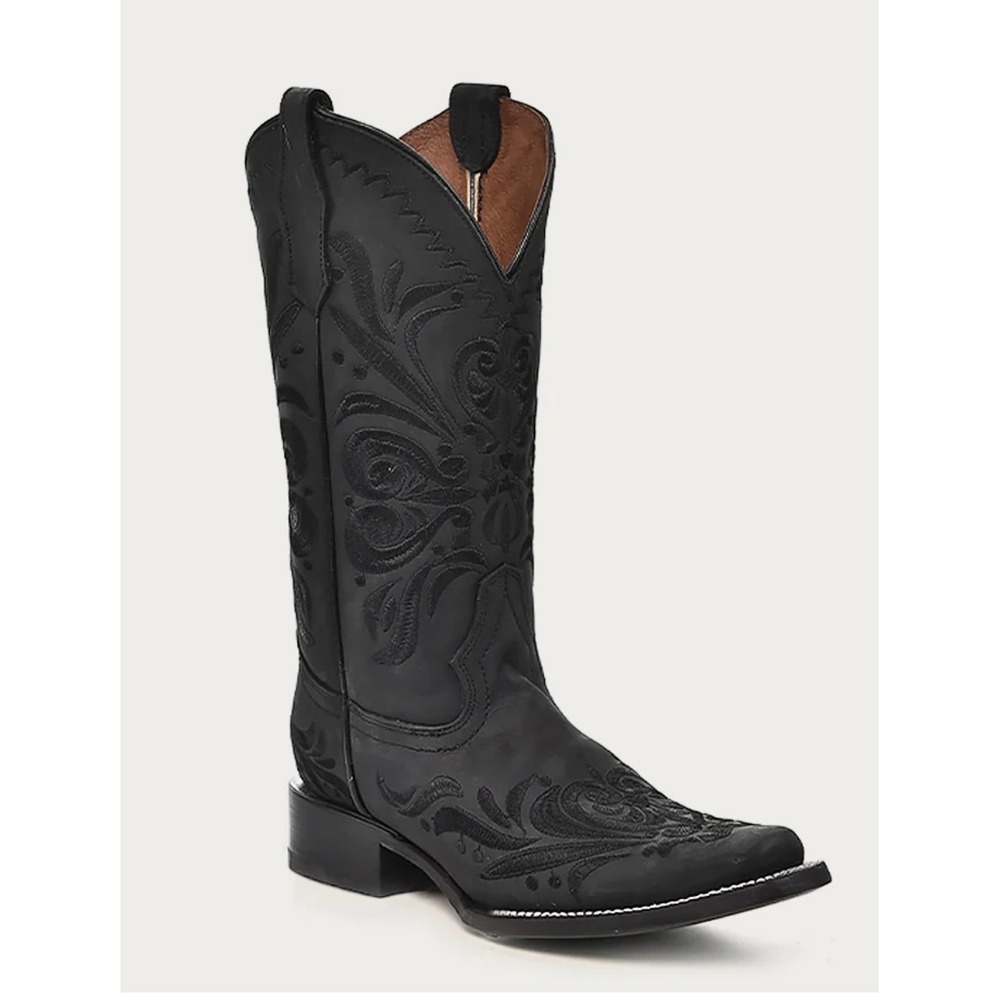 Circle G by Corral Black Leather Embroidered Western Cowboy Boots L5464 Size 8